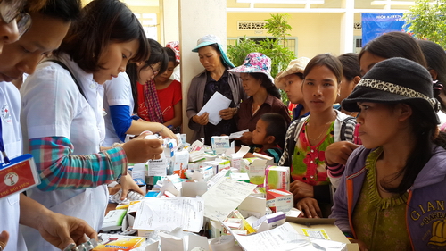 Khám chữa bệnh, phát thuốc miễn phí cho 600 người dân xã Hơ Moong, huyện Sa Thầy